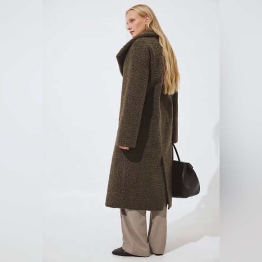 NA-KD Olive Teddy Jacket Size 36